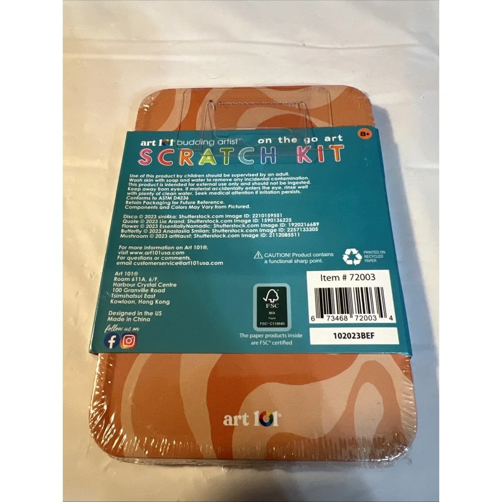 Art 101 Mini Art 101 Scratch Art Travel Kit   (BRAND NEW SEALED)